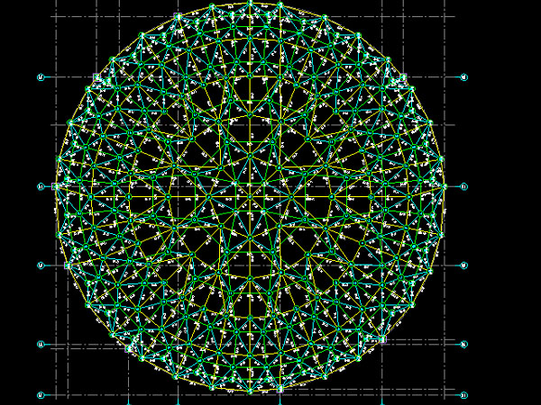 黄海明光正元广场圆形网架